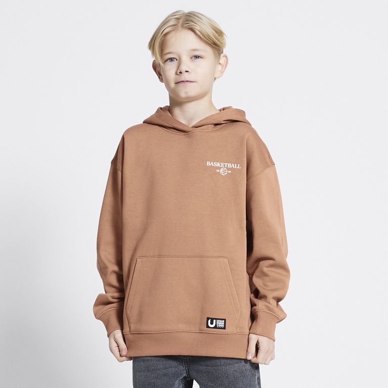 Printed hoodie "Logan" Dusty red
